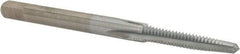 Made in USA - #4-40 UNC 2B/3B 3 Flute Chrome Finish High Speed Steel Straight Flute Standard Hand Tap - Taper, Right Hand Thread, 1-7/8" OAL, 9/16" Thread Length, H2 Limit, Oversize - Exact Industrial Supply