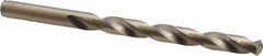Cleveland - 5/16" 135° Cobalt Jobber Drill - Oxide/Gold Finish, Right Hand Cut, Spiral Flute, Straight Shank, 4-1/2" OAL, Split Point - Benchmark Tooling