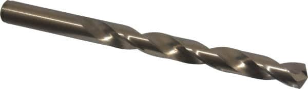 Cleveland - 7/16" 135° Cobalt Jobber Drill - Oxide/Gold Finish, Right Hand Cut, Spiral Flute, Straight Shank, 5-1/2" OAL, Split Point - Benchmark Tooling