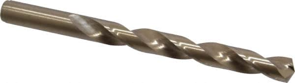 Cleveland - 1/2" 135° Cobalt Jobber Drill - Oxide/Gold Finish, Right Hand Cut, Spiral Flute, Straight Shank, 6" OAL, Split Point - Benchmark Tooling