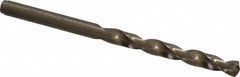 Cleveland - 5.3mm 135° Cobalt Jobber Drill - Oxide/Gold Finish, Right Hand Cut, Spiral Flute, Straight Shank, 3.39" OAL, Split Point - Benchmark Tooling