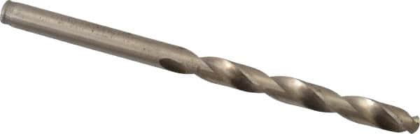 Cleveland - 5.7mm 135° Cobalt Jobber Drill - Oxide/Gold Finish, Right Hand Cut, Spiral Flute, Straight Shank, 3.66" OAL, Split Point - Benchmark Tooling