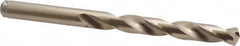 Cleveland - 10.2mm 135° Cobalt Jobber Drill - Oxide/Gold Finish, Right Hand Cut, Spiral Flute, Straight Shank, 5.24" OAL, Split Point - Benchmark Tooling