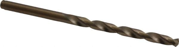 Cleveland - #14 135° Cobalt Jobber Drill - Oxide/Gold Finish, Right Hand Cut, Spiral Flute, Straight Shank, 3-3/8" OAL, Split Point - Benchmark Tooling