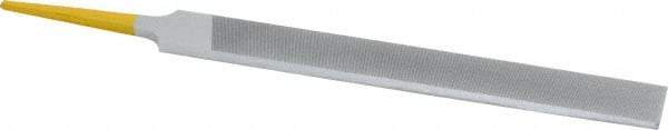 PFERD - 6" Swiss Pattern Hand File - Double Cut, 5/8" Width Diam x 5/32" Thick, With Tang - Benchmark Tooling