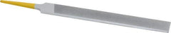 PFERD - 6" Swiss Pattern Hand File - Double Cut, 5/8" Width Diam x 5/32" Thick, With Tang - Benchmark Tooling