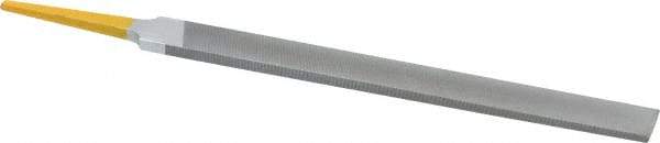 PFERD - 8" Swiss Pattern Hand File - Double Cut, 25/32" Width Diam x 7/32" Thick, With Tang - Benchmark Tooling