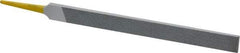 PFERD - 6" Swiss Pattern Regular Pillar File - Double Cut, 1/2" Width Diam x 5/32" Thick, With Tang - Benchmark Tooling