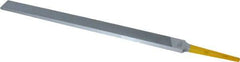 PFERD - 8" Swiss Pattern Regular Pillar File - Double Cut, 9/16" Width Diam x 7/32" Thick, With Tang - Benchmark Tooling