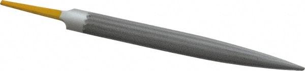 PFERD - 6" Swiss Pattern Half Round File - 9/32" Width Diam x 5/32" Thick, With Tang - Benchmark Tooling
