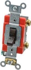 Leviton - 1 Pole, 120 to 277 VAC, 20 Amp, Industrial Grade, Toggle, Wall and Dimmer Light Switch - 1.31 Inch Wide x 4.06 Inch High - Benchmark Tooling