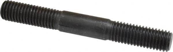 Gibraltar - 5/8-11 5" OAL Equal Double Threaded Stud - Alloy Steel, Black Oxide Finish, 1-3/4" Equal Thread Length - Benchmark Tooling