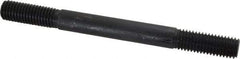 Gibraltar - 5/8-11 7" OAL Equal Double Threaded Stud - Alloy Steel, Black Oxide Finish, 1-3/4" Equal Thread Length - Benchmark Tooling