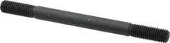 Gibraltar - 5/8-11 8" OAL Equal Double Threaded Stud - Alloy Steel, Black Oxide Finish, 1-3/4" Equal Thread Length - Benchmark Tooling