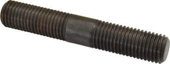 Gibraltar - 1-8 6" OAL Equal Double Threaded Stud - Alloy Steel, Black Oxide Finish, 2-3/8" Equal Thread Length - Benchmark Tooling