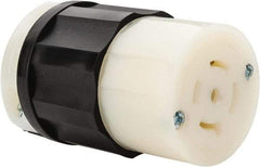 Leviton - 277/480 VAC, 20 Amp, L22-20R Configuration, Industrial Grade, Self Grounding Connector - 3 Phase, 4 Poles, 0.595 to 0.895 Inch Cord Diameter - Benchmark Tooling