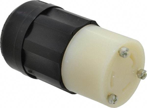 Leviton - 125 VAC, 30 Amp, L5-30R Configuration, Industrial Grade, Self Grounding Connector - 1 Phase, 2 Poles, 0.385 to 0.86 Inch Cord Diameter - Benchmark Tooling