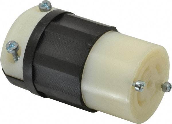 Leviton - 120/208 VAC, 30 Amp, L21-30R Configuration, Industrial Grade, Self Grounding Connector - 3 Phase, 4 Poles, 0.595 to 1.15 Inch Cord Diameter - Benchmark Tooling