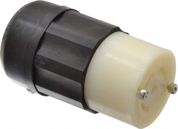 Leviton - 277/480 VAC, 30 Amp, L22-30R Configuration, Industrial Grade, Self Grounding Connector - 3 Phase, 4 Poles, 0.595 to 1.15 Inch Cord Diameter - Benchmark Tooling