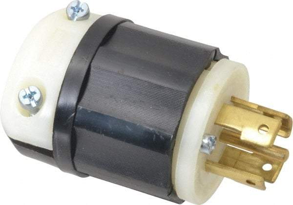 Leviton - 120/208 VAC, 30 Amp, L21-30P Configuration, Industrial Grade, Self Grounding Plug - 3 Phase, 4 Poles, 0.595 to 1.15 Inch Cord Diameter - Benchmark Tooling