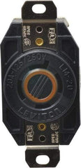 Leviton - 125/250 VAC, 20 Amp, L14-20R NEMA, Self Grounding Receptacle - 3 Poles, 4 Wire, Female End, Black - Benchmark Tooling