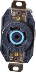 Leviton - 120/208 VAC, 20 Amp, L21-20R NEMA, Self Grounding Receptacle - 4 Poles, 5 Wire, Female End, Black - Benchmark Tooling