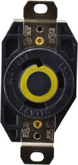 Leviton - 125 VAC, 30 Amp, L5-30R NEMA, Self Grounding Receptacle - 2 Poles, 3 Wire, Female End, Black - Benchmark Tooling