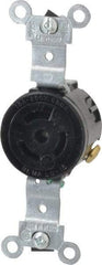 Leviton - 250 VAC, 15 Amp, L6-15R NEMA, Self Grounding Receptacle - 2 Poles, 3 Wire, Female End, Black - Benchmark Tooling