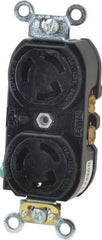 Leviton - 125 VAC, 15 Amp, L5-15R NEMA, Self Grounding Receptacle - 2 Poles, 3 Wire, Female End, Black - Benchmark Tooling