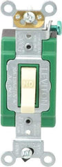 Leviton - 1 Pole, 120 to 277 VAC, 30 Amp, Industrial Grade, Toggle, Wall and Dimmer Light Switch - 1.31 Inch Wide x 4.06 Inch High - Benchmark Tooling