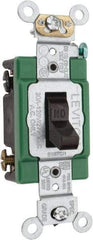 Leviton - 2 Pole, 120 to 277 VAC, 30 Amp, Industrial Grade, Toggle, Wall and Dimmer Light Switch - 1.31 Inch Wide x 4.06 Inch High - Benchmark Tooling