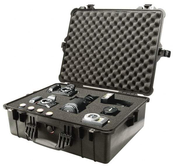 Pelican Products, Inc. - 19-23/64" Wide x 19-7/16" Deep x 8-51/64" High, Clamshell Hard Case - Black, Plastic - Benchmark Tooling