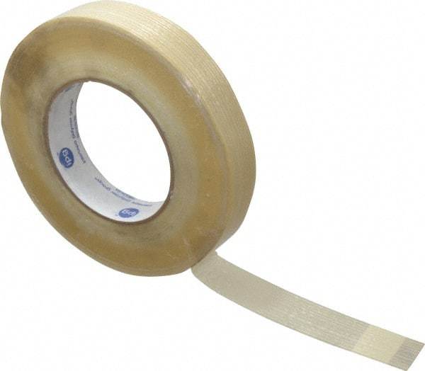 Intertape - 1" x 60 Yd Clear Rubber Adhesive Packaging Tape - Polyester Film Backing, 7.5 mil Thick, 333 Lb Tensile Strength, Series RG16 - Benchmark Tooling