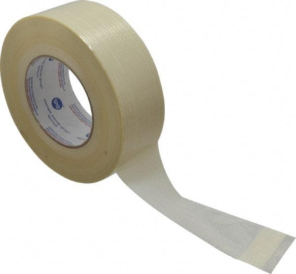 Intertape - 2" x 60 Yd Clear Rubber Adhesive Packaging Tape - Polyester Film Backing, 7.5 mil Thick, 333 Lb Tensile Strength, Series RG16 - Benchmark Tooling