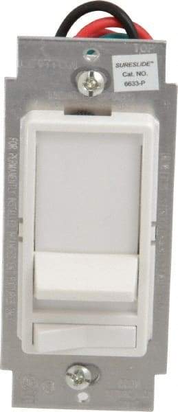 Leviton - 1 Pole, 120 VAC, 60 Hz, 600 Watt, Residential Grade, Rocker, Wall and Dimmer Light Switch - 1.73 Inch Wide x 4.13 Inch High, Incandescent - Benchmark Tooling