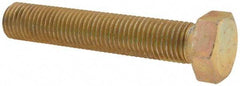 Made in North America - 1-8 UNC, 5-1/2" Length Under Head Hex Head Cap Screw - Fully Threaded, Grade 8 Alloy Steel, Zinc Yellow Dichromate Finish, 1-1/2" Hex - Benchmark Tooling
