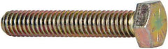 Made in USA - 5/16-18 UNC, 1-3/4" Length Under Head Hex Head Cap Screw - Fully Threaded, Grade 8 Alloy Steel, Zinc Yellow Dichromate Finish, 1/2" Hex - Benchmark Tooling