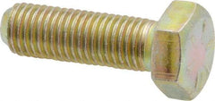 Made in USA - 5/16-24 UNF, 1" Length Under Head Hex Head Cap Screw - Fully Threaded, Grade 8 Alloy Steel, Zinc Yellow Dichromate Finish, 1/2" Hex - Benchmark Tooling