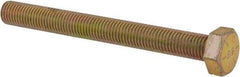 Made in USA - 5/16-24 UNF, 3" Length Under Head Hex Head Cap Screw - Fully Threaded, Grade 8 Alloy Steel, Zinc Yellow Dichromate Finish, 1/2" Hex - Benchmark Tooling