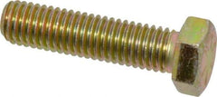 Made in USA - 1/2-13 UNC, 2" Length Under Head Hex Head Cap Screw - Fully Threaded, Grade 8 Alloy Steel, Zinc Yellow Dichromate Finish, 3/4" Hex - Benchmark Tooling