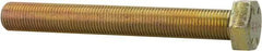 Made in USA - 1/2-20 UNF, 4" Length Under Head Hex Head Cap Screw - Fully Threaded, Grade 8 Alloy Steel, Zinc Yellow Dichromate Finish, 3/4" Hex - Benchmark Tooling