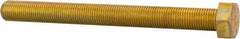 Made in North America - 1/2-20 UNF, 5" Length Under Head Hex Head Cap Screw - Fully Threaded, Grade 8 Alloy Steel, Zinc Yellow Dichromate Finish, 3/4" Hex - Benchmark Tooling