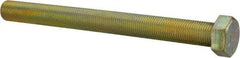 Made in USA - 1/2-20 UNF, 5-1/2" Length Under Head Hex Head Cap Screw - Fully Threaded, Grade 8 Alloy Steel, Zinc Yellow Dichromate Finish, 3/4" Hex - Benchmark Tooling