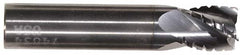 Hertel - 3/4" Diam, 1" LOC, 4 Flute Solid Carbide Roughing Square End Mill - TiCN Finish, 3" OAL, 3/4" Shank Diam, Single End, Centercutting - Benchmark Tooling