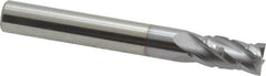 Hertel - 1/4" Diam, 1/2" LOC, 4 Flute Solid Carbide Roughing Square End Mill - TiCN Finish, 2" OAL, 1/4" Shank Diam, Single End, Centercutting - Benchmark Tooling