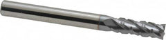 Hertel - 1/4" Diam, 3/4" LOC, 4 Flute Solid Carbide Roughing Square End Mill - TiCN Finish, 2-1/2" OAL, 1/4" Shank Diam, Single End, Centercutting - Benchmark Tooling