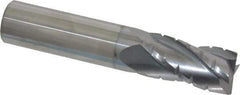 Hertel - 3/4" Diam, 1-1/2" LOC, 4 Flute Solid Carbide Roughing Square End Mill - TiCN Finish, 4" OAL, 3/4" Shank Diam, Single End, Centercutting - Benchmark Tooling