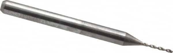 Hertel - 1/32", 130° Drill Point, 1/8" Shank Diam, Fast Spiral Circuit Board Drill Bit - Benchmark Tooling