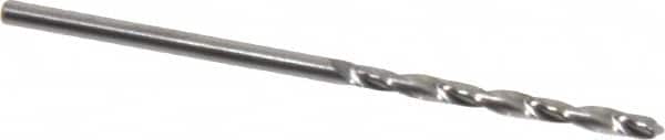 Hertel - 1.5mm 118° Solid Carbide Jobber Drill - Bright Finish, Right Hand Cut, Spiral Flute, Straight Shank, 1-1/2" OAL, Standard Point - Benchmark Tooling