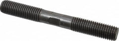 Gibraltar - 3/4-10 6" OAL Equal Double Threaded Stud - Alloy Steel, Black Oxide Finish, 2" Equal Thread Length - Benchmark Tooling